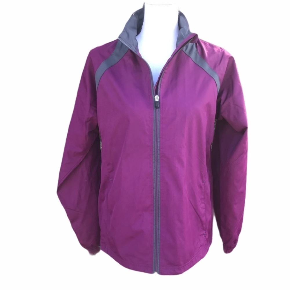 BCG Windbreaker Jacket Purple and Green Size M